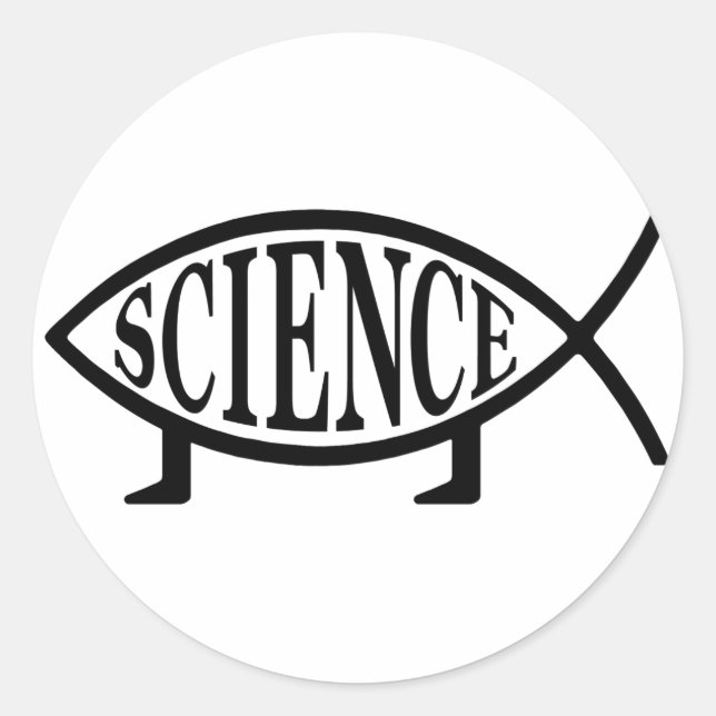 Science Fish Classic Round Sticker (Front)