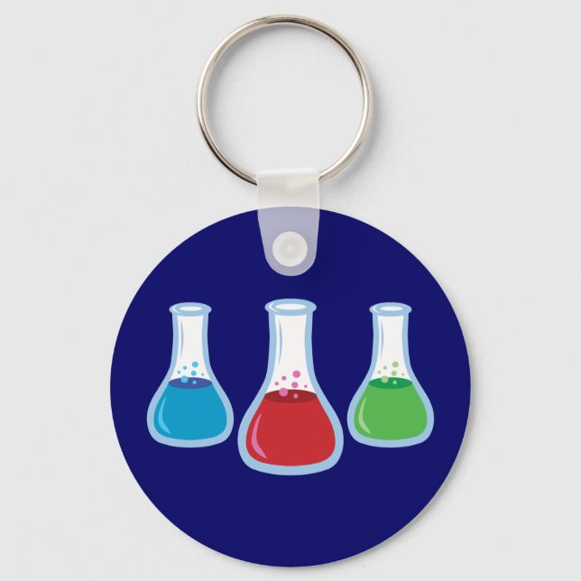 Science Flasks Key Ring (Front)