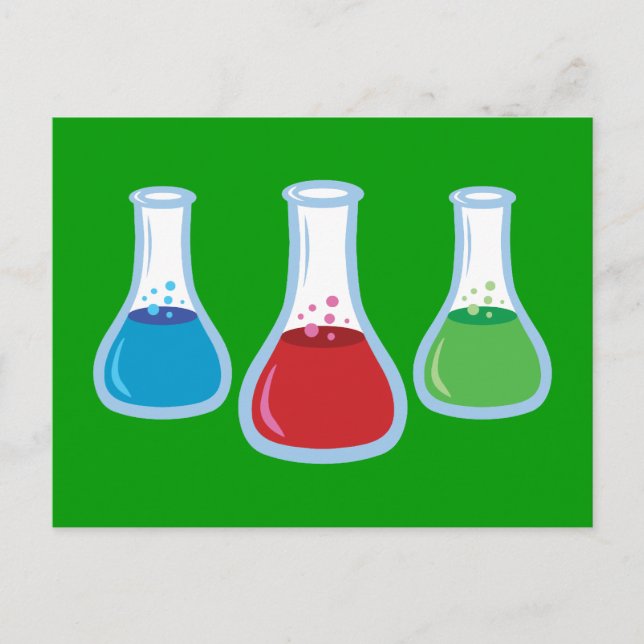 Science Flasks Postcard (Front)