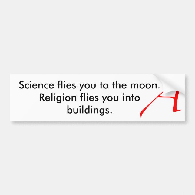 Science flies you to t... bumper sticker (Front)