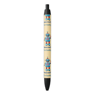 science for kids - robot black ink pen