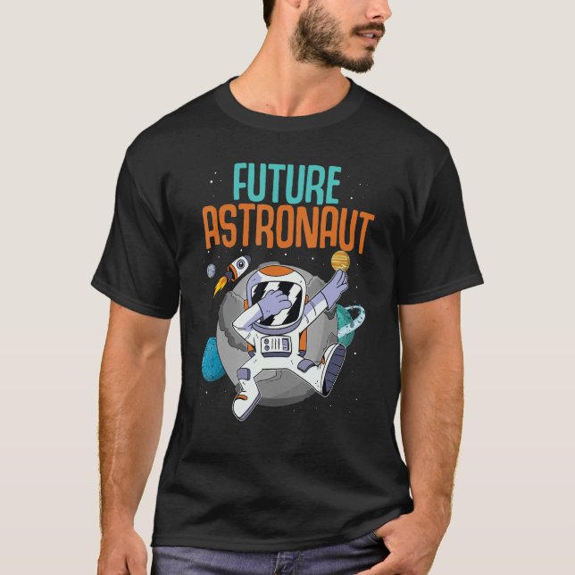Science Galaxy Planets Outer Space Dabbing Future  T-Shirt (Front)