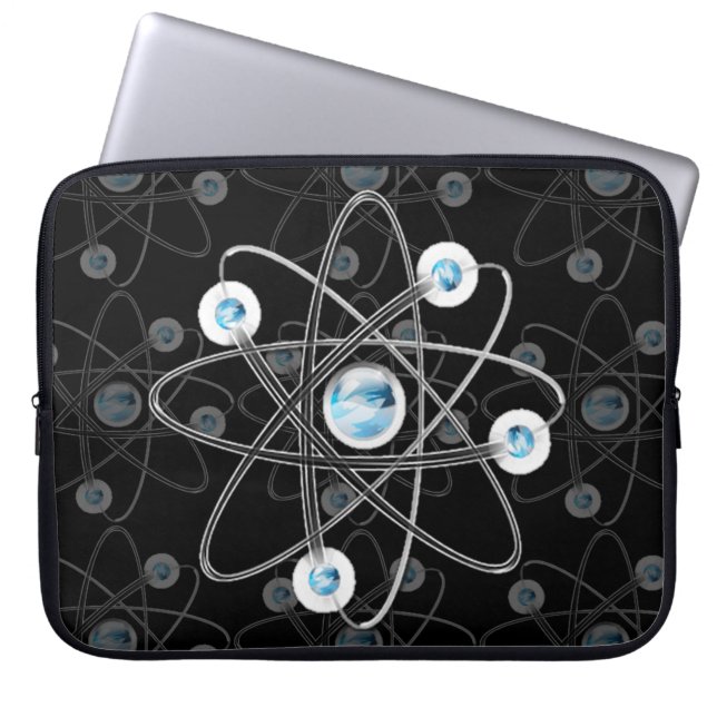 Science Geek Atom Symbol Laptop Sleeve (Front)