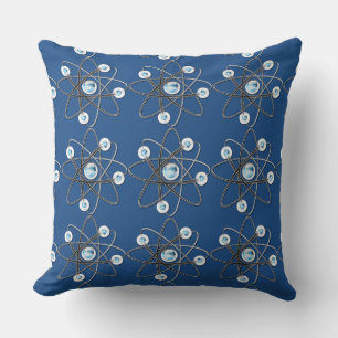 Science Geek Atom Symbol Throw Pillow