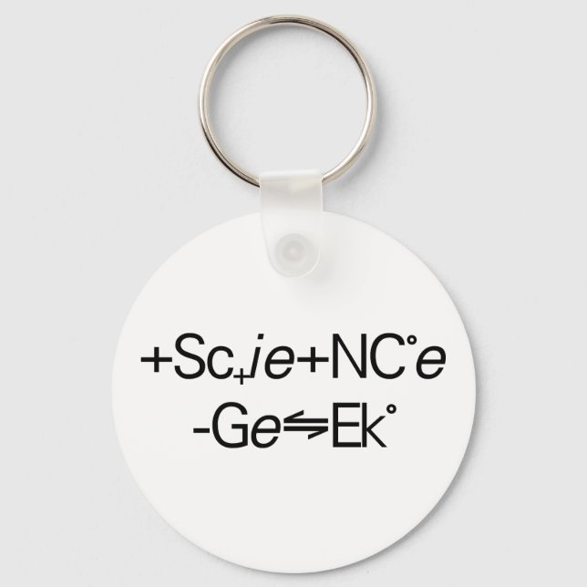 Science Geek Key Ring (Front)
