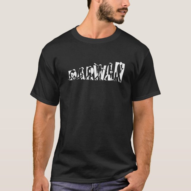 Science Giant Darwin Theory Evolution Origin Zip  T-Shirt (Front)