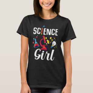 Science Girl Chemistry Biology Student Teacher Mic T-Shirt