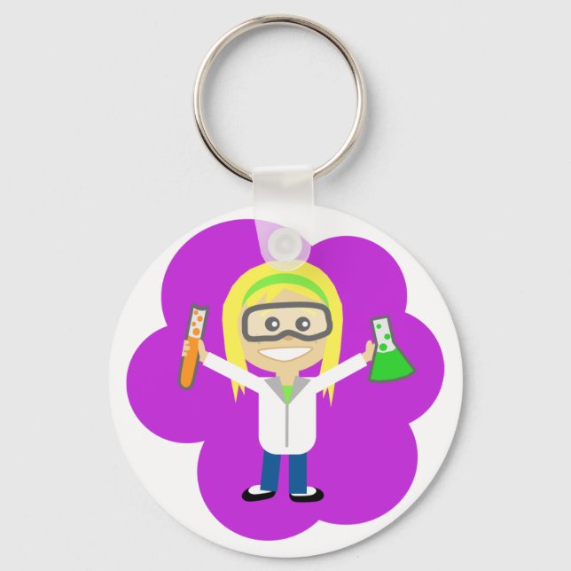Science Girl Key Ring (Front)