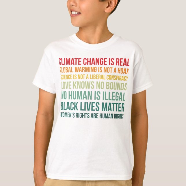 Science Global Warming Climate Change Is Real T-Shirt (Front)