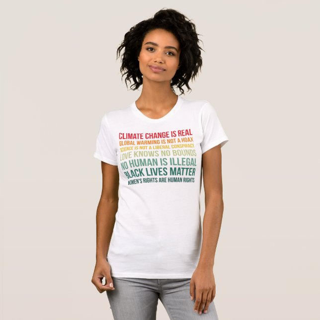 Science Global Warming Climate Change Is Real T-Shirt (Front Full)