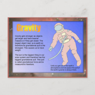 Science,  Gravity Postcard