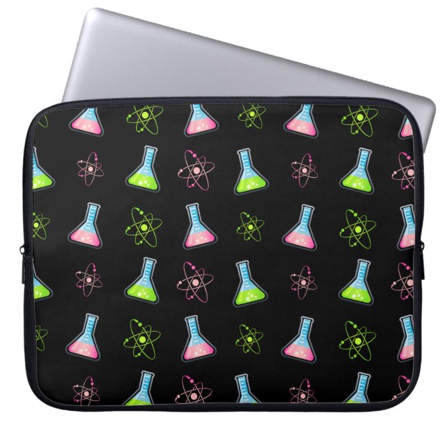 Science Green Pink Flask Laptop Sleeve (Front)
