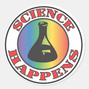 Science Happens Classic Round Sticker