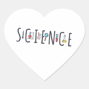 Science Heart Sticker