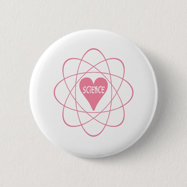 Science Heart valentine gift 6 Cm Round Badge (Front)