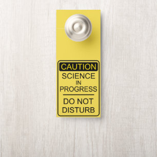 Science in Progress door hanger