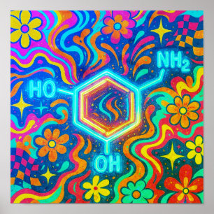 Science Inspired Dopamine Design in Soft Gradient Poster