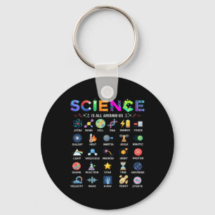 Science Is All Around Us Alphabet A-z Stem Teacher Key Ring