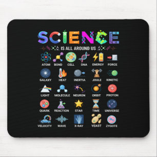 Science Is All Around Us Alphabet A-z Stem Teacher Mouse Mat