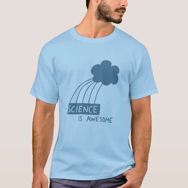 Science Is Awesome (steel blue) T-Shirt (Front)