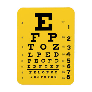 Science is Cool: Retro Eye Chart Ophthalmology Magnet