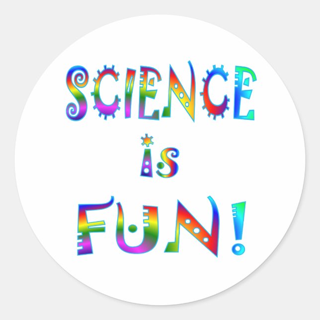 Science is Fun Classic Round Sticker (Front)