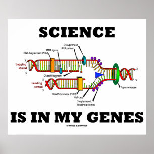 Science Is In My Genes (DNA Replication) Poster