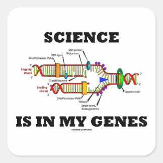 Science Is In My Genes (DNA Replication) Square Sticker