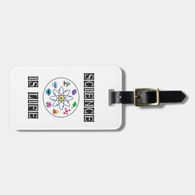 Science is life luggage tag (Front Horizontal)
