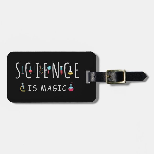 Science is magic luggage tag (Front Horizontal)