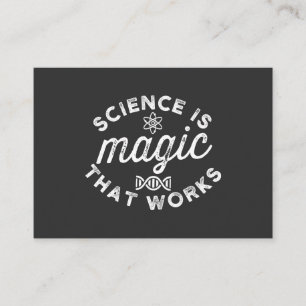 SCIENCE IS MAGIC THAT WORKS BUSINESS CARD