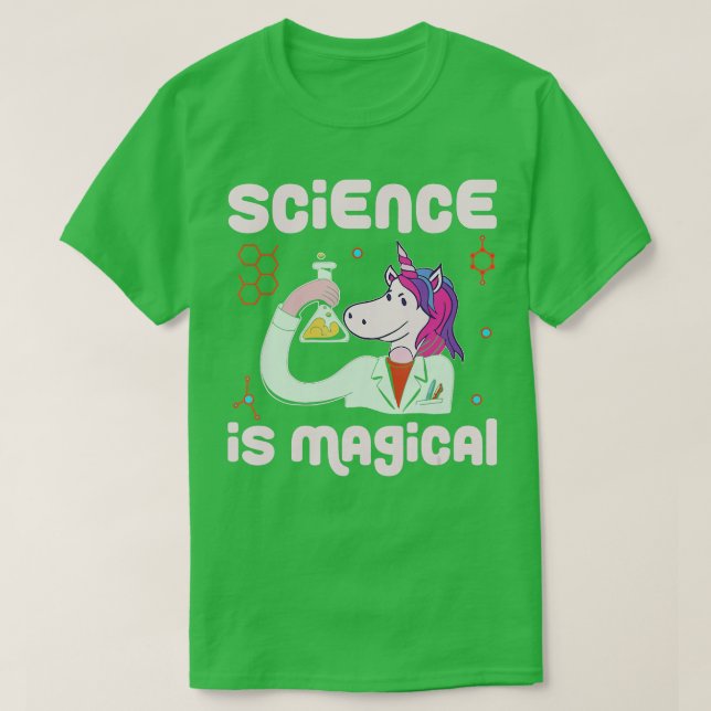 Science is Magical Scientist Science Education Lab T-Shirt (Design Front)