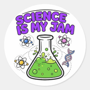 Science Is My Jam Lab Fun Round Sticker