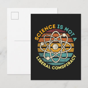 Science Is Not A Liberal Conspiracy Invitation Postcard