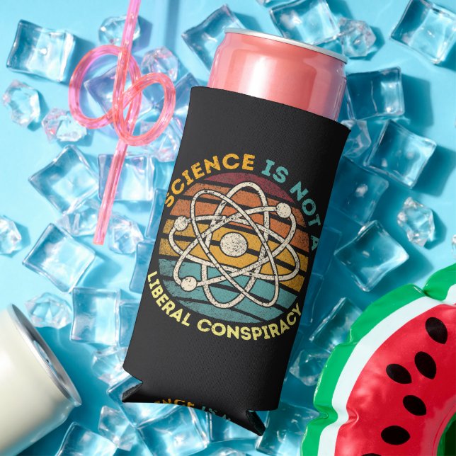 Science Is Not A Liberal Conspiracy Seltzer Can Cooler (In Situ Summer)
