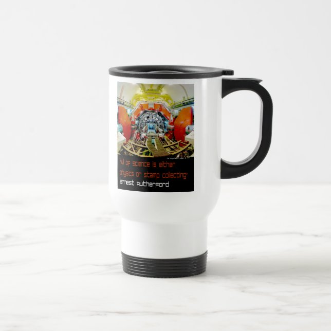 Science is Physics or Stamp Collecting Travel Mug (Right)