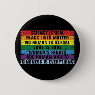 Science Is Real Black Lives Matter 6 Cm Round Badge