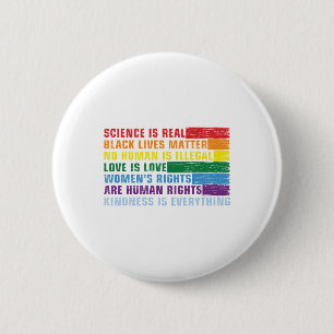 Science Is Real Black Lives Matter 6 Cm Round Badge