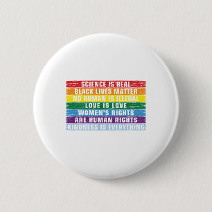 Science Is Real Black Lives Matter 6 Cm Round Badge