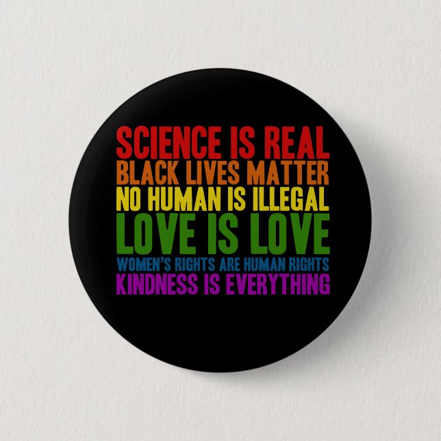 Science is Real Black Lives Matter Button (Front)