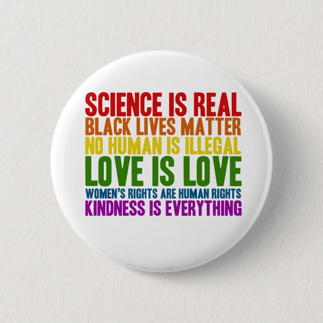 Science is Real Black Lives Matter Button (Front)