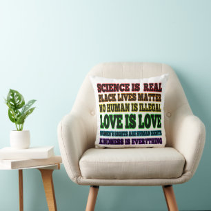 Science is Real Black Lives Matter Cushion