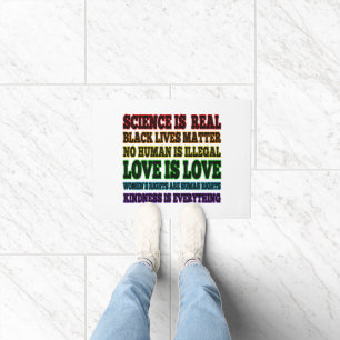 Science is Real Black Lives Matter Doormat