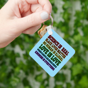 Science is Real Black Lives Matter Key Ring