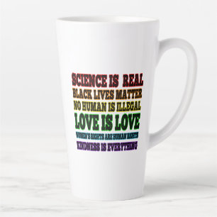 Science is Real Black Lives Matter Latte Mug