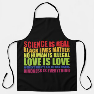 Science Is Real Black Lives Matter LGBT Pride Apron