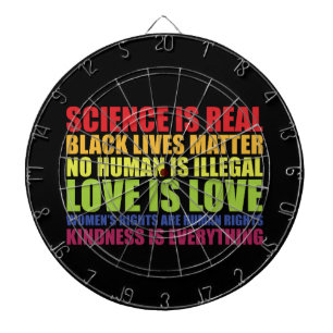 Science Is Real Black Lives Matter LGBT Pride Dartboard