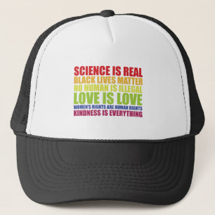 Science Is Real Black Lives Matter LGBT Pride  Trucker Hat