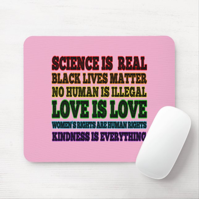 Science is Real Black Lives Matter Mouse Mat (With Mouse)