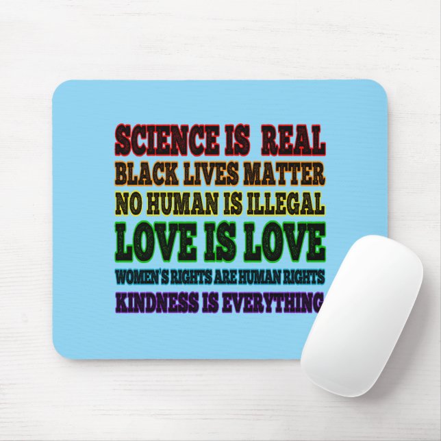 Science is Real Black Lives Matter Mouse Mat (With Mouse)